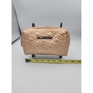 Vince Camuto Cosmetic Bag Luxurious Quilted‎ Metallic